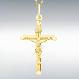 9CT Yellow Gold Small Crucifix Pendant