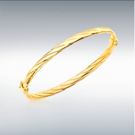 9CT Yellow Gold Twist Bangle