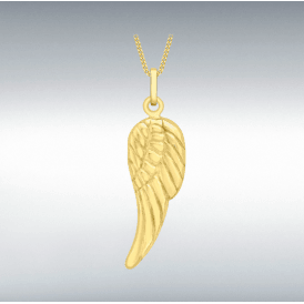9CT Yellow Gold Angel Wing Pendant