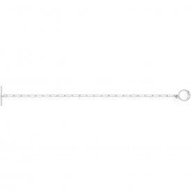 MCN Jewellery Silver Rhodium Plated T-Bar Paperclip Bracelet