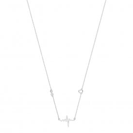 MCN Jewellery Sterling Silver Heartbeat Necklace G3393
