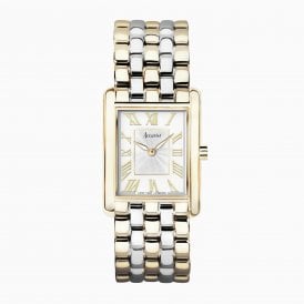 Accurist Rectangle Ladies Two Toned Watch 71009