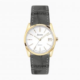Accurist Everyday Ladies Grey Leather Watch 74000