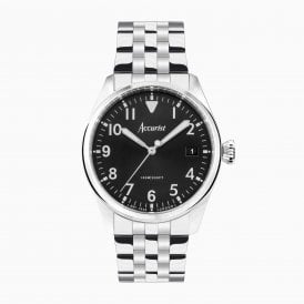 Accurist Aviation Men's Silver Stainless Steel Watch 76000
