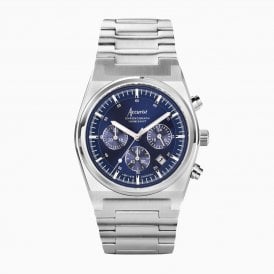 Accurist Men's Stainless Steel Blue Chrono Watch 70001