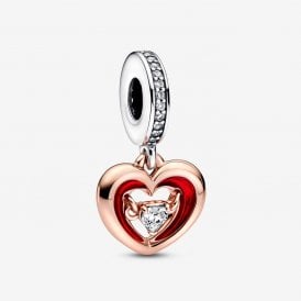 The Pandora Two-tone Radiant Heart Dangle Charm 782450C01