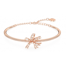 Swarovski Hyperbola Rose Gold Plated Bow Bangle 5647565