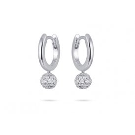 MCN Jewellers Hoops with Crystal Ball Drops KC1034
