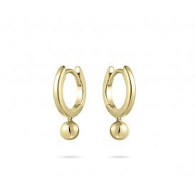 MCN Jewellers Gold Plated Hoops with Ball Drops KC1033Y