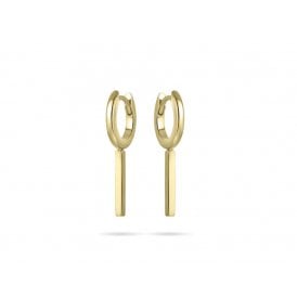 MCN Jewellers Gold Plated Hoops with Bar Drops KC1035Y