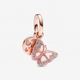Pandora Pink Butterfly & Quote Double Charm 782555C01