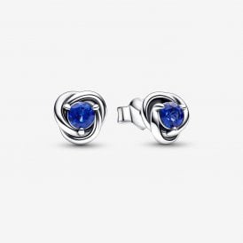 Pandora September Birthstone Eternity Circle Earrings 292334C07