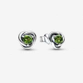 Pandora August Birthstone Eternity Circle Earrings 292334C03