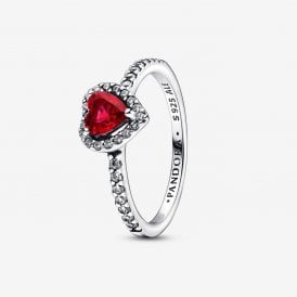 Pandora Elevated Red Heart Ring 198421C02