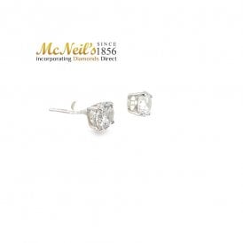 MCN 6mm Cubic Zirconia Claw Stud Earrings 2506216