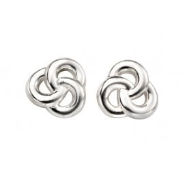 Silver Tripple Loop Stud Earrings E5396