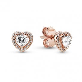 Pandora Rose Sparkling Heart Stud Earrings 288427C01