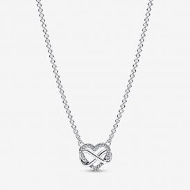 Pandora Sparkling Infinity Heart Collier Necklace 392666C01