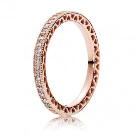Pandora Sparkle & Hearts Ring 180963CZ-50