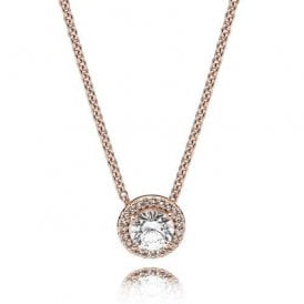 Pandora Round Sparkle Halo Necklace 386240CZ-45
