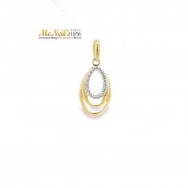 9ct Tripple Loop Cubic Zirconia Set GPD132
