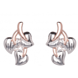 Unique & Co Sterling Silver Leaf Earrings ME-781