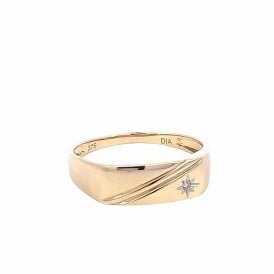 MCN Fine Jewellery Diamond Rectangle Signet Ring 88128