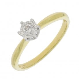 9CT Illusion Set Diamond Ring 82502