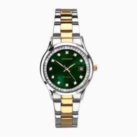 Sekonda Two Tone Green Ladies Watch 40295