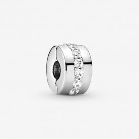 Pandora Clear Sparkling Row Clip Charm 791972CZ