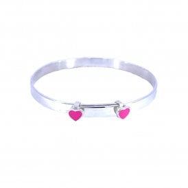 Enamel Heart Children's Bangle