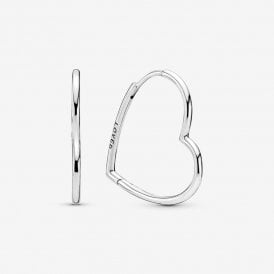 Pandora Asymmetrical Heart Hoop Earrings 297822