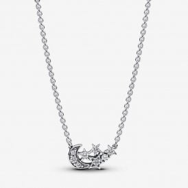Pandora Sparkling Moon & Star Collier Necklace 392991C01-45