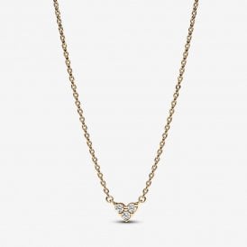 Pandora Triple Stone Heart Collier Necklace 363014C01-45