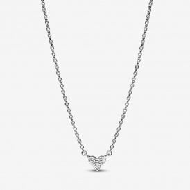 Pandora Triple Stone Heart Collier Necklace 393014C01-45