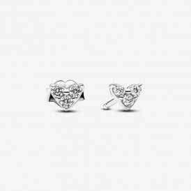 Pandora Triple Stone Heart Stud Earrings 293003C01