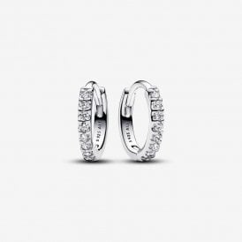 Pandora Sparkling Huggie Hoop Earrings 293015C01