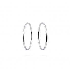 Large Silver Hoops