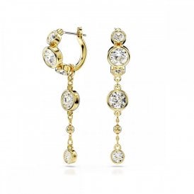 Swarovski Imber Round Cut Gold-Tone Plated Drop Earrings 5680097