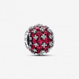 Pandora Sparkling Pavé Round Pink Charm 792630C03