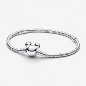 Pandora Disney Mickey Mouse Clasp Moments Snake Chain Bracelet