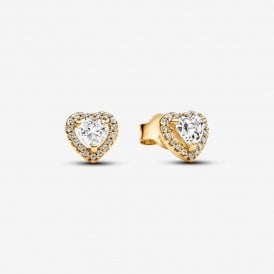Pandora Sparkling Elevated Heart Stud Earrings 268427C01