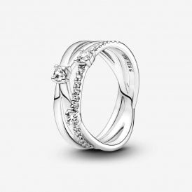 Pandora Sparkling Triple Band Ring 199400C01