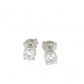 White Gold 0.80CT Lab Grown Diamond Earrings