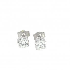 White Gold 1CT Lab Grown Diamond Earrings