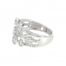 White Gold 1.60CT Lab Grown Diamond Planet Ring