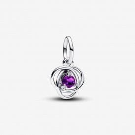 Pandora February Eternity Circle Dangle Charm 793125C02