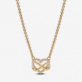 Pandora Sparkling Infinity Heart Collier Necklace 362666C01
