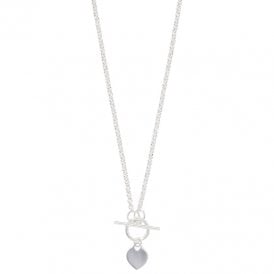 T-bar Chunky Heart Necklace SN077A