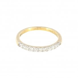 Yellow Gold 11 Stone Diamond Eternity Ring